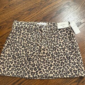 Abercrombie & Fitch Leopard Print Mini Skirt in Tan & Black